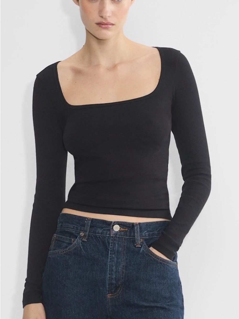 Aritzia Homestretch Rib Squareneck Longsleeve